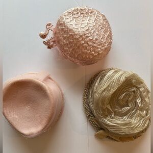Vintage 1950s & 60s Women’s Hat Trio – Pink & Champagne – Lot of 3